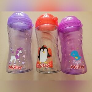 NUBY Soft top sippy cup bundle Of 3